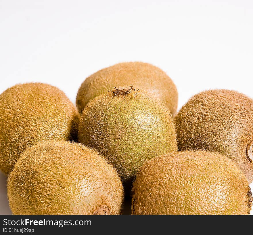 Six kiwi fruit in a bunch