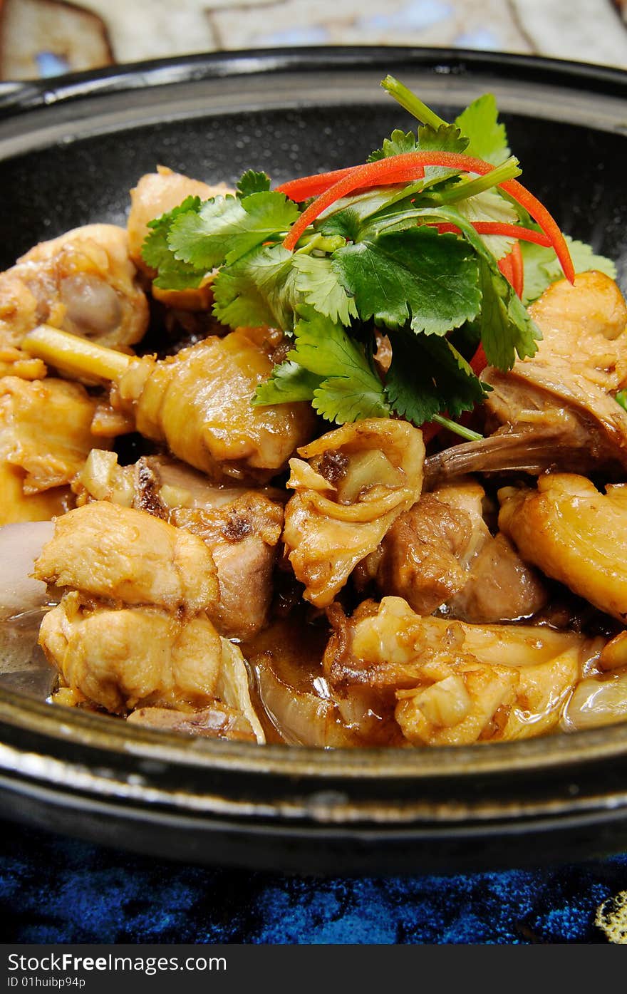 Chinese chicken on the table