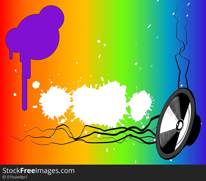 Illustration of music with a spot. vector illustration. Illustration of music with a spot. vector illustration