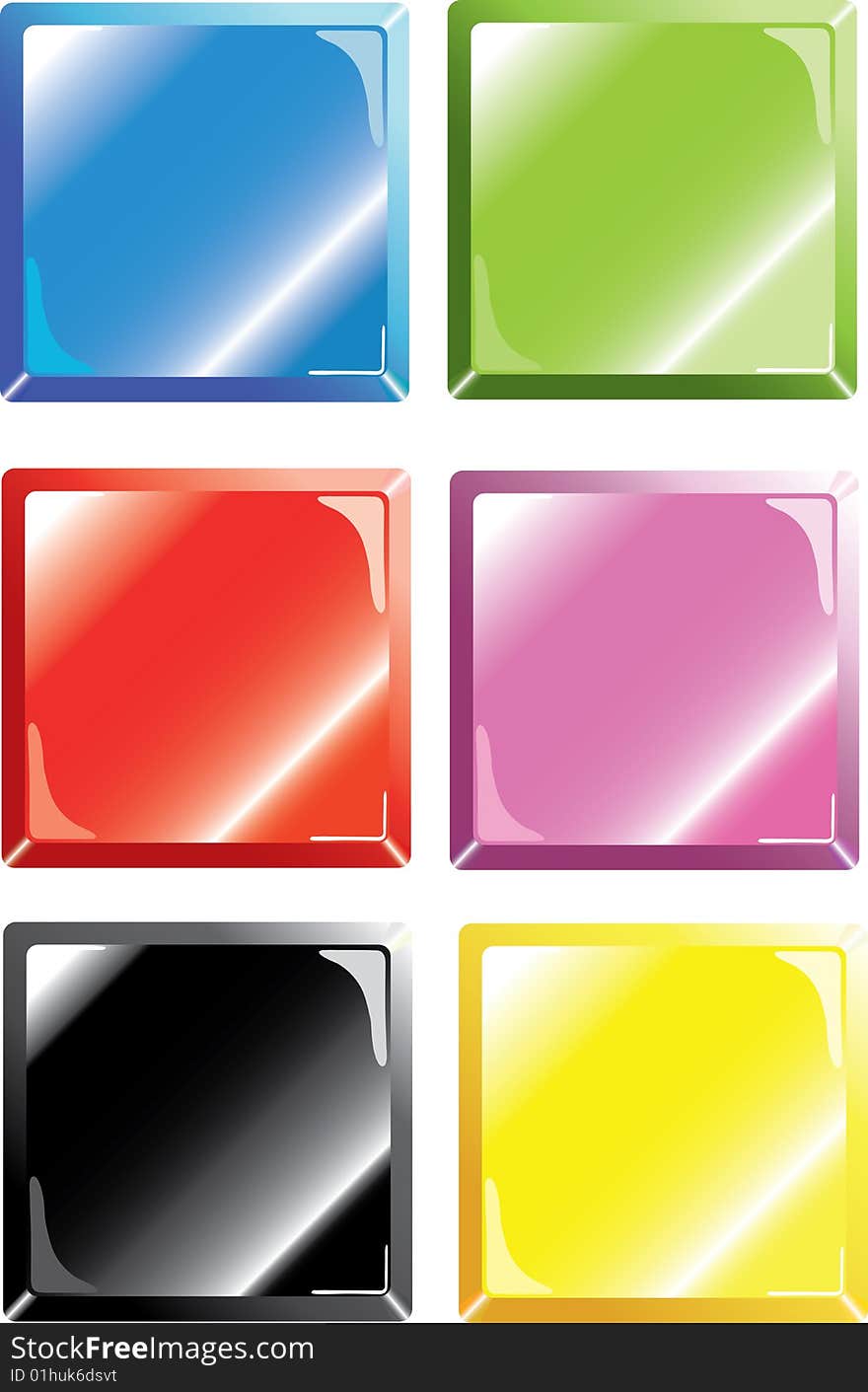 Illustration of empty colored icons. Illustration of empty colored icons