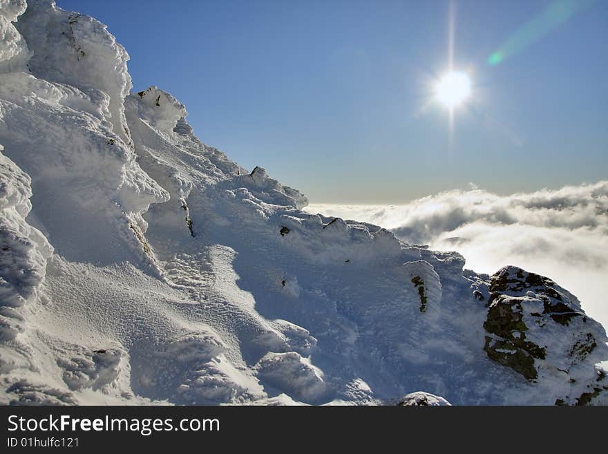 The highest ridge in the Ukrainian Carpathians, on January, 2nd, 2009. The highest ridge in the Ukrainian Carpathians, on January, 2nd, 2009