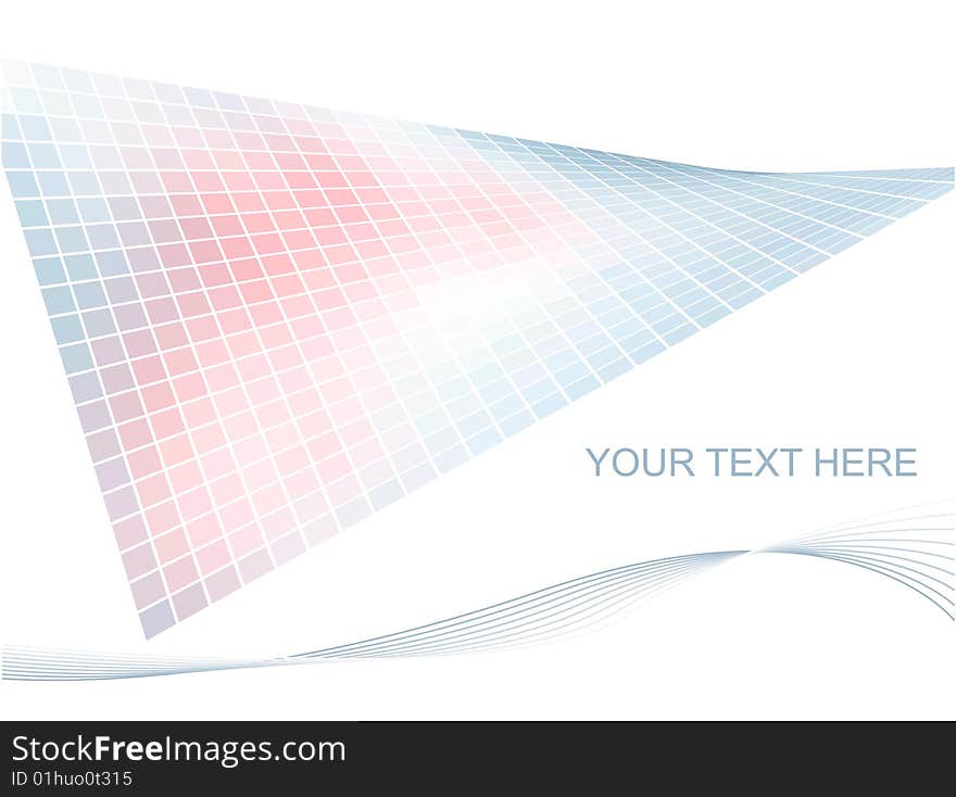 Blue, pink and white abstract background with room for your text