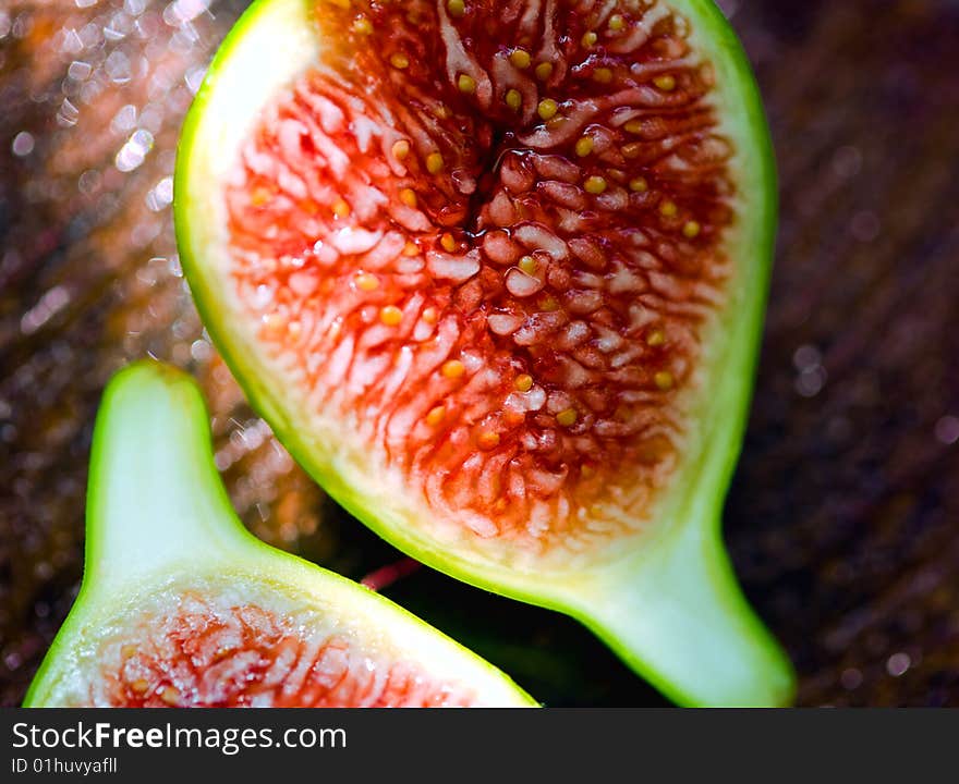 Detail of fresh Green Figs. Detail of fresh Green Figs