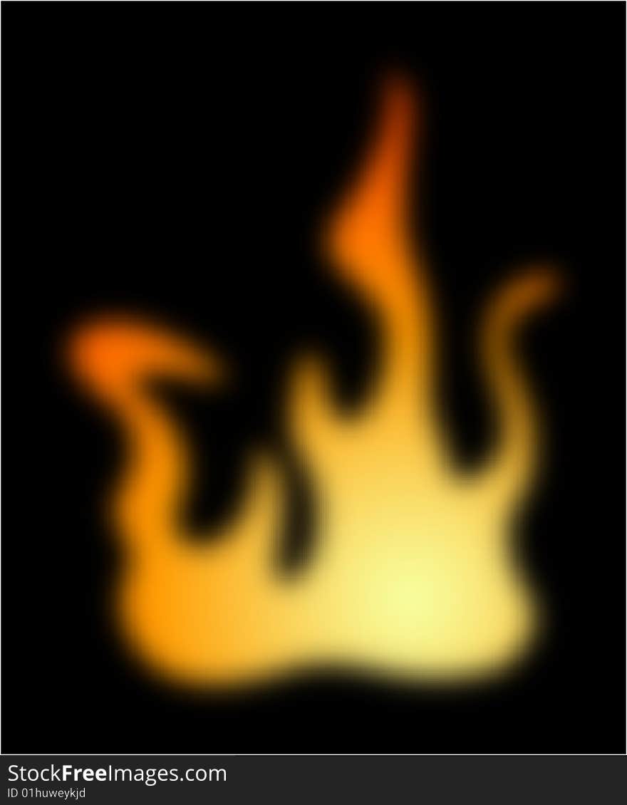 This is an illustration of flames isolated on black. This is an illustration of flames isolated on black