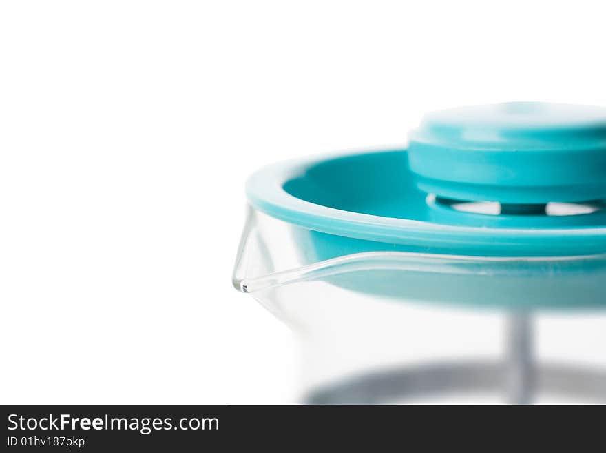 French press isolated on white background