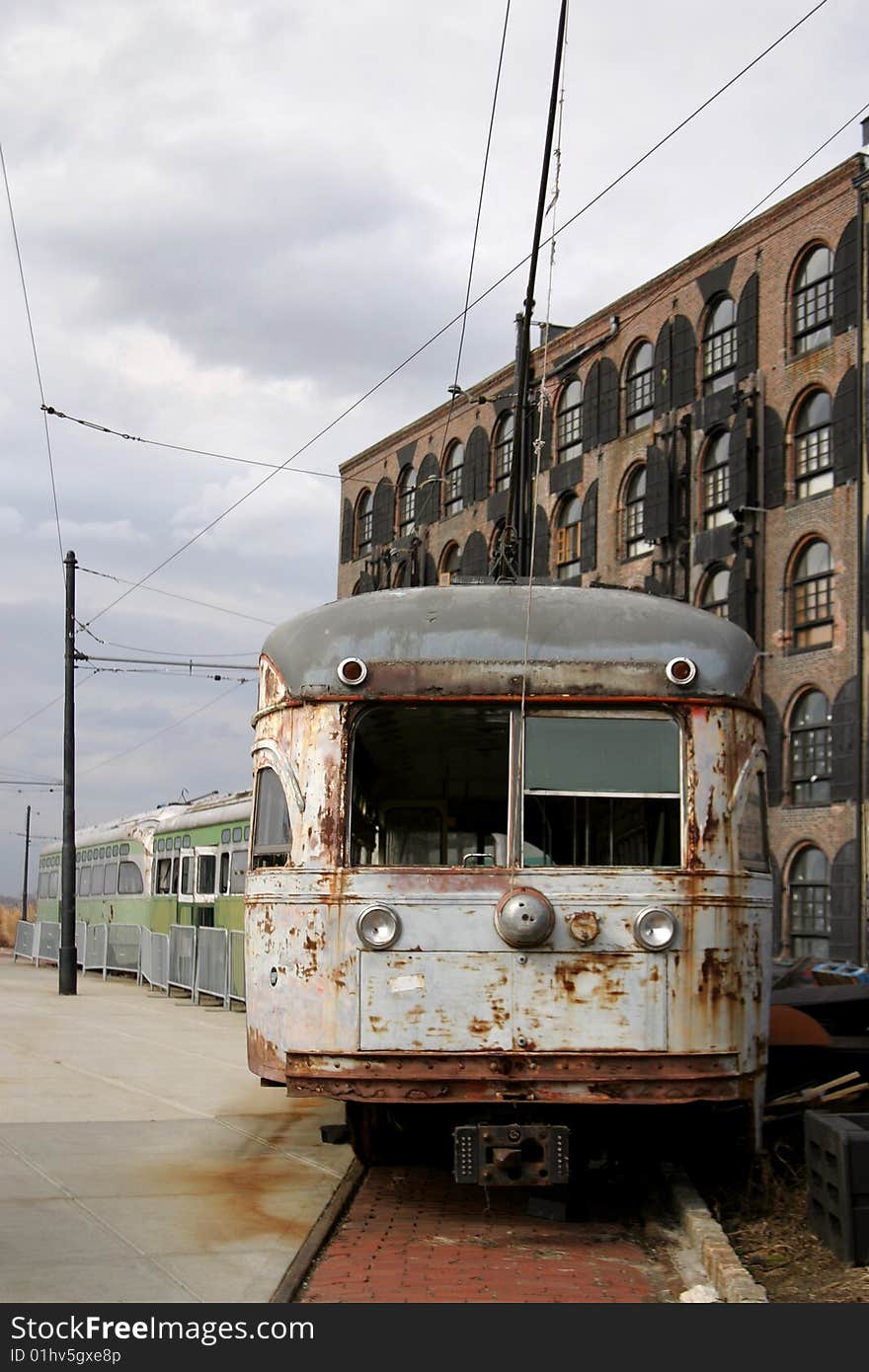 Old trolly car from Atlantic Avenue In red hook