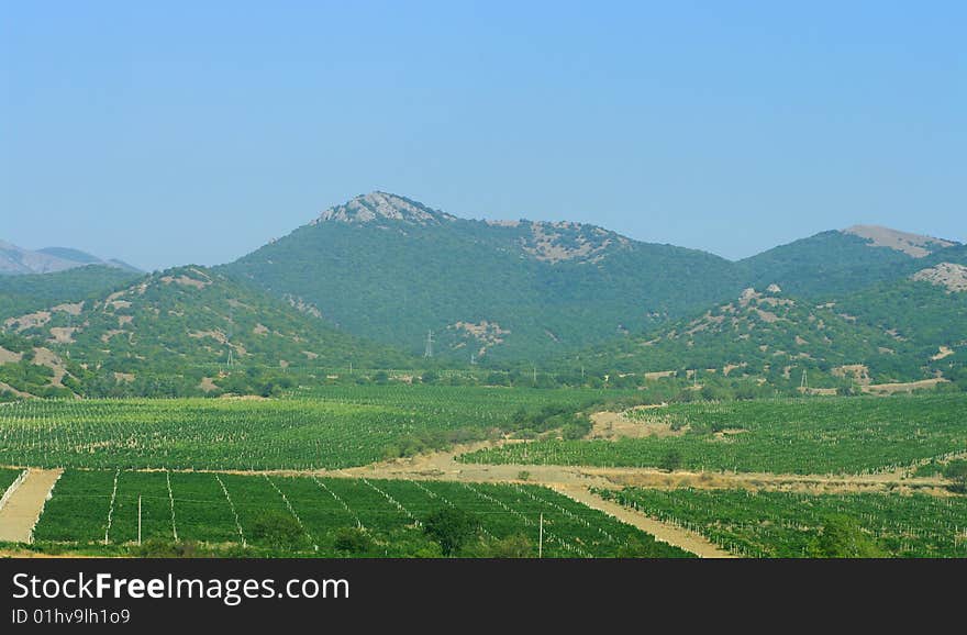 Landscape photo of montains and meadow. Landscape photo of montains and meadow