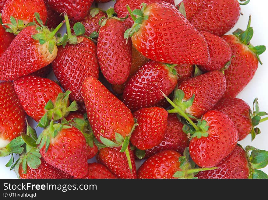 The many red, sweet and tasty strawberries. The many red, sweet and tasty strawberries