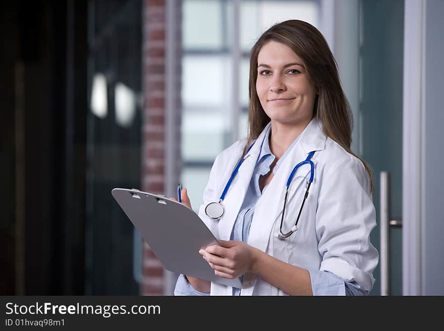 Female Doctor in a modern office