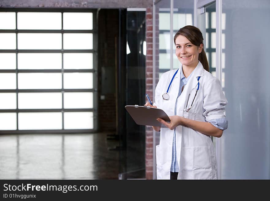 Female Doctor in a modern office