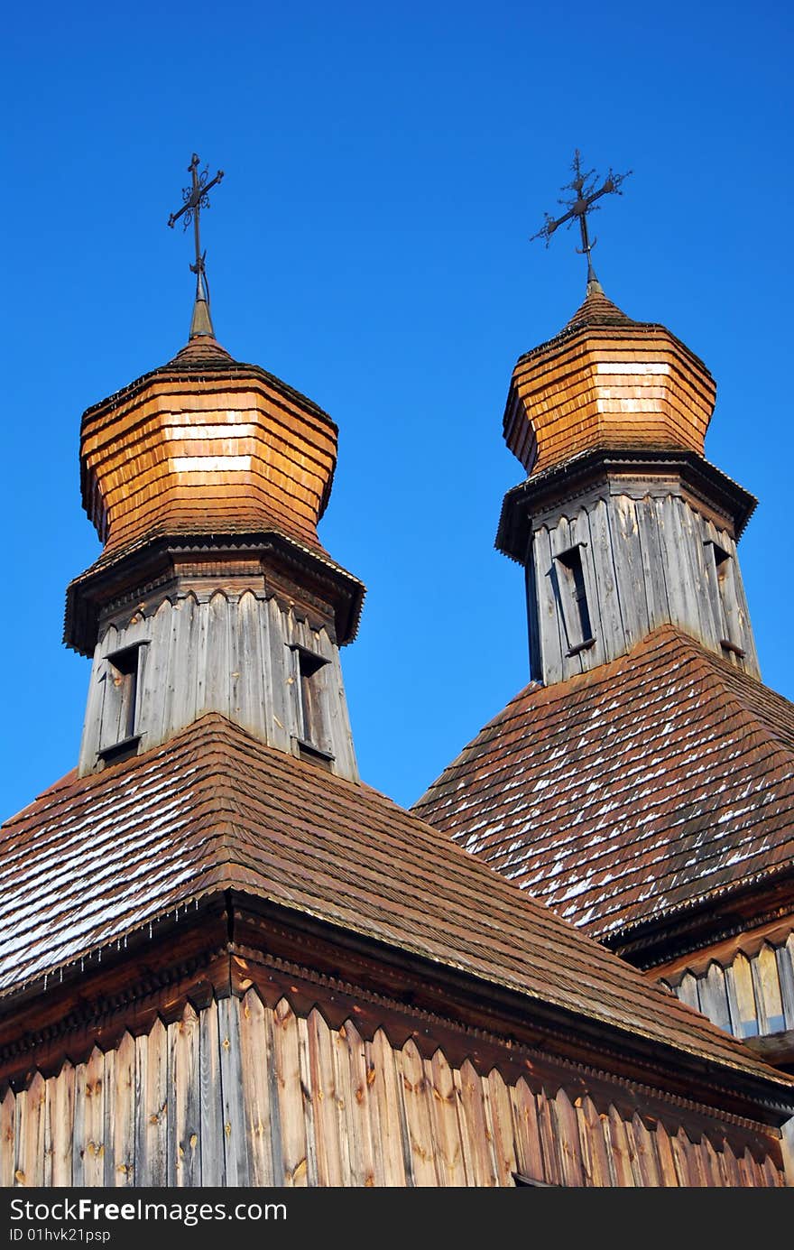 History church and sky  blue