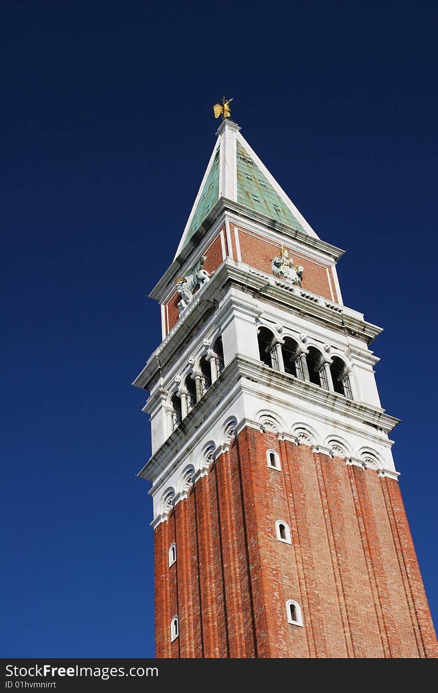 Vertical photo of a Campanile tower (Venice, Italy)