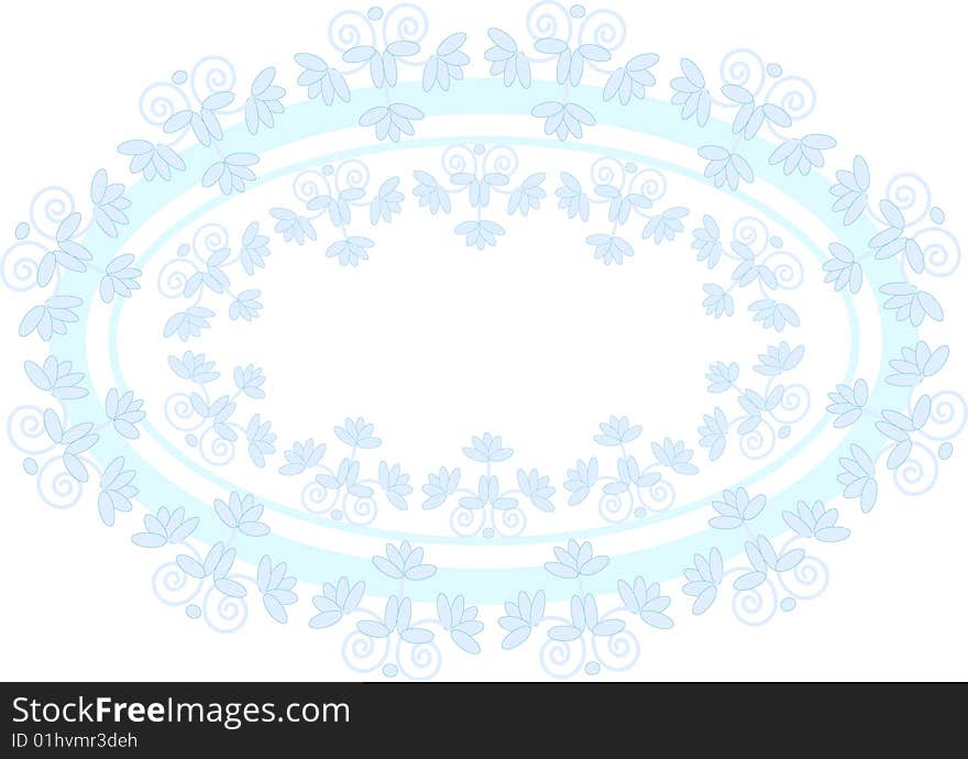 Postcard from the flowers on a blue background.Vector illustration. Postcard from the flowers on a blue background.Vector illustration.