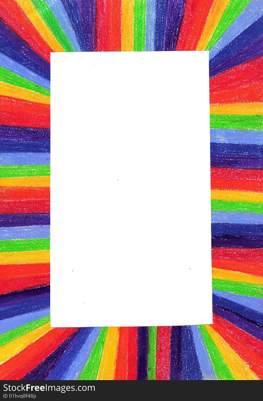 Rainbow stripes frame.