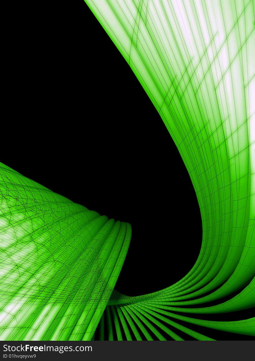 Frame green mesh on black background. Frame green mesh on black background