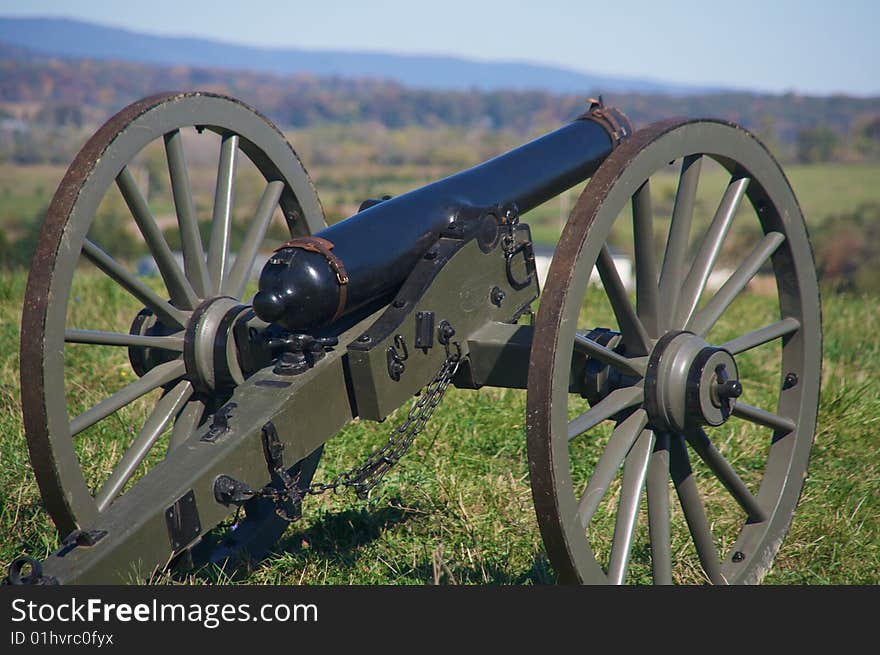 Civil War Canon in a Field