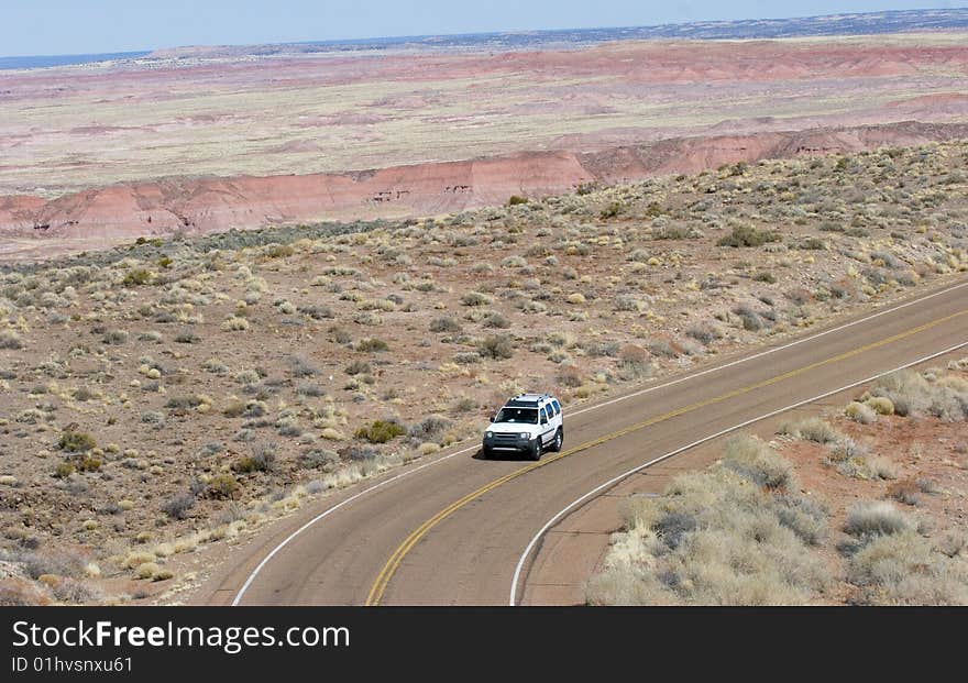 Desert car trip