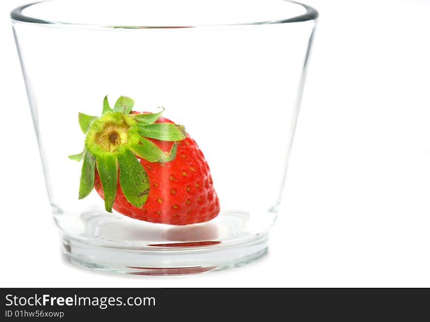 Fresh Strawberries in a transparent glass. Fresh Strawberries in a transparent glass