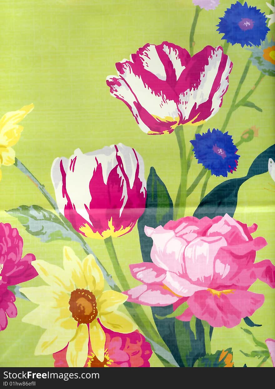 Floral canvas texture to background