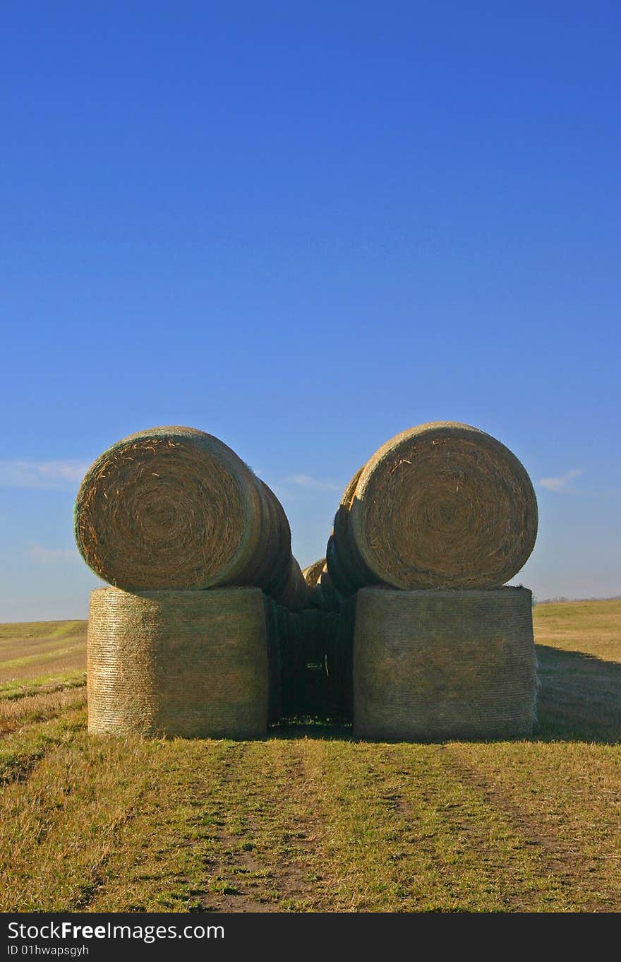 Bales Stacked