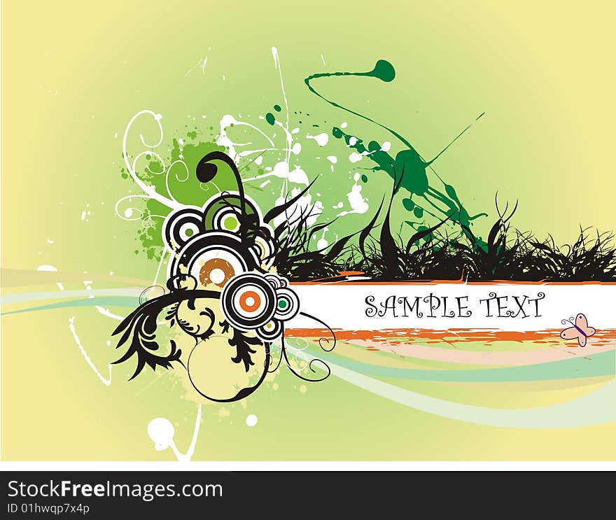 Beauty floral spring background vector. Beauty floral spring background vector