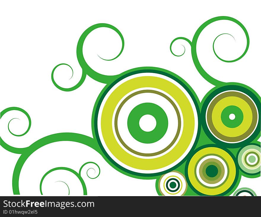 Beauty floral green background vector. Beauty floral green background vector