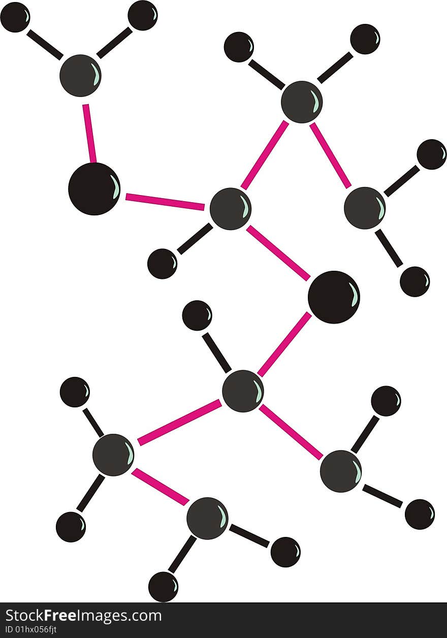 Molecule technology background  illustration.