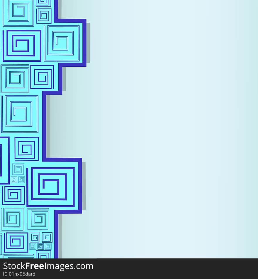 Geometrical pattern with spirals. Vector illustration