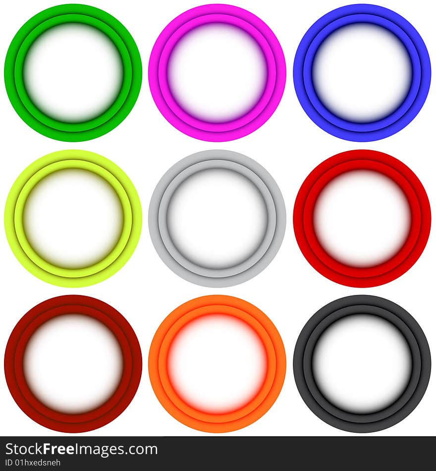 Stylish buttons for your website.Vector illustration.