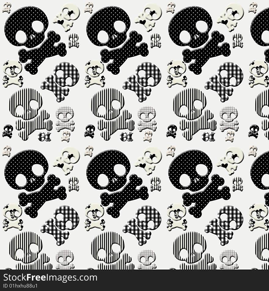 Black And White Skull And Crossbones