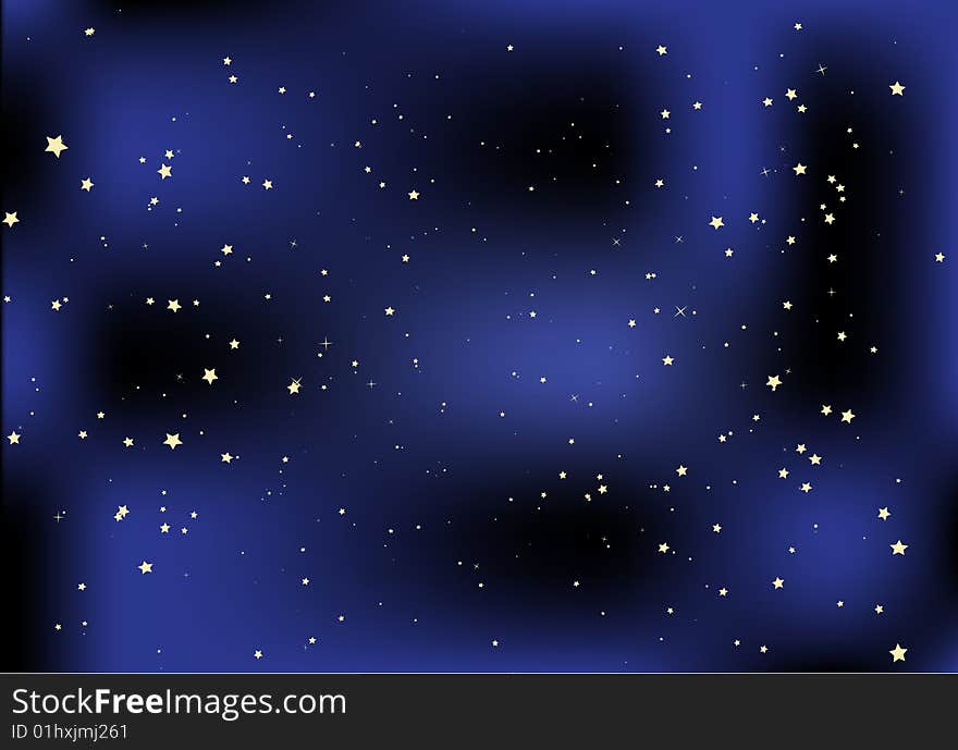 Night with stars vector illustration