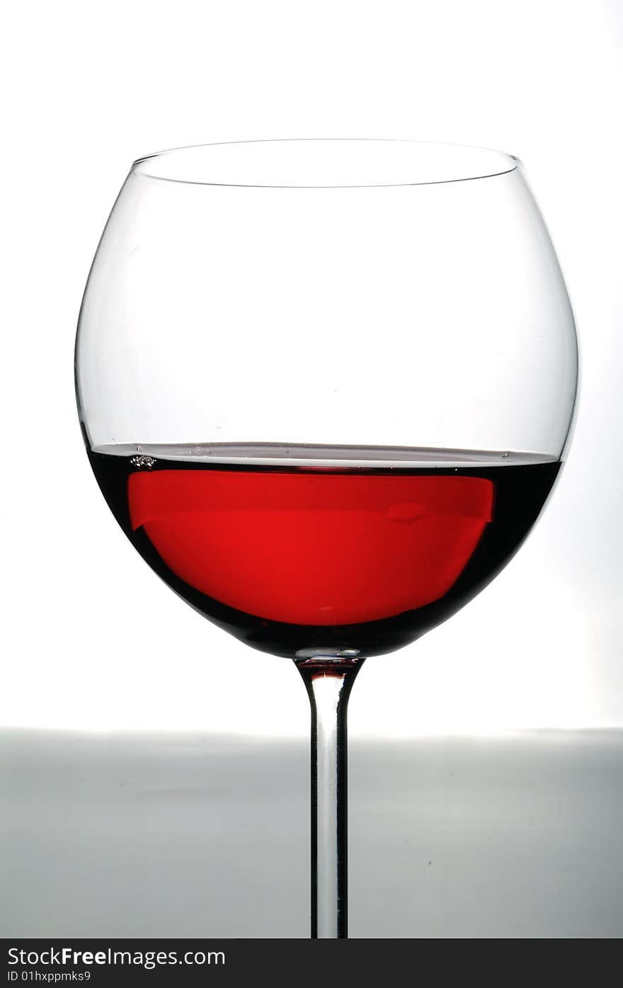 A glass of red wine