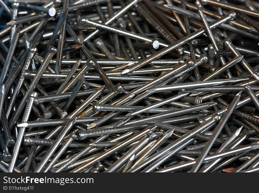 Background in the form of steel nails