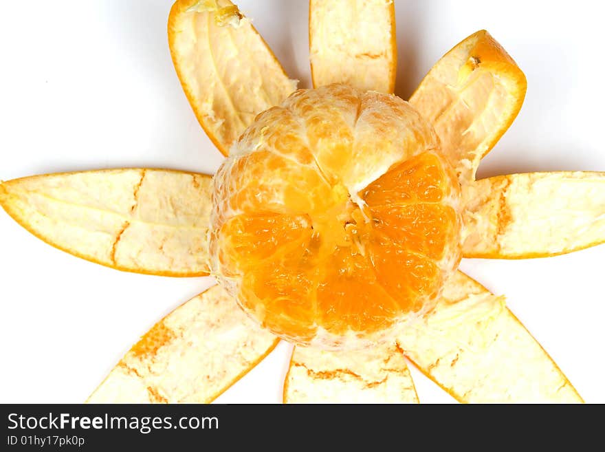 Slice Orange With Peel