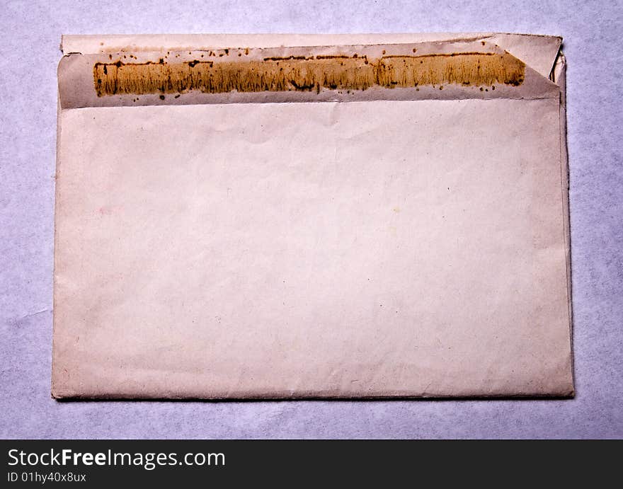 Old Dirty Blank Postal Envelope