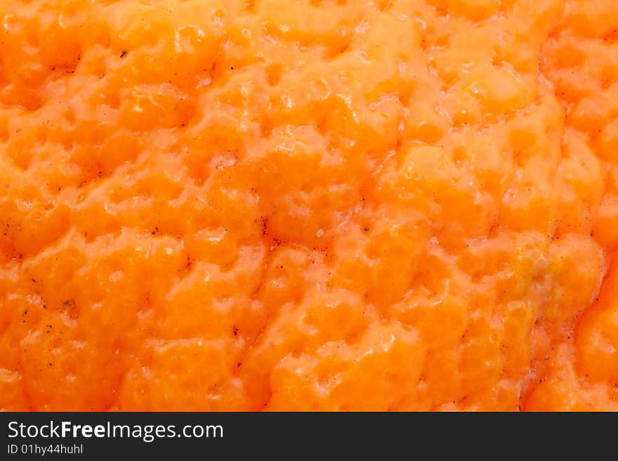 Skin of orange. Close-up