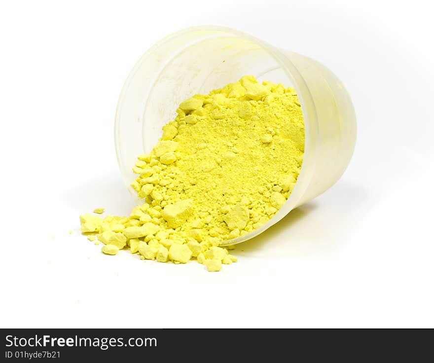 Yellow crushed chalk