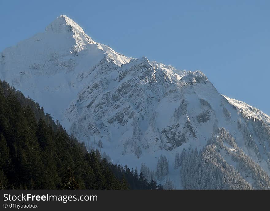 Lofty winter mountain