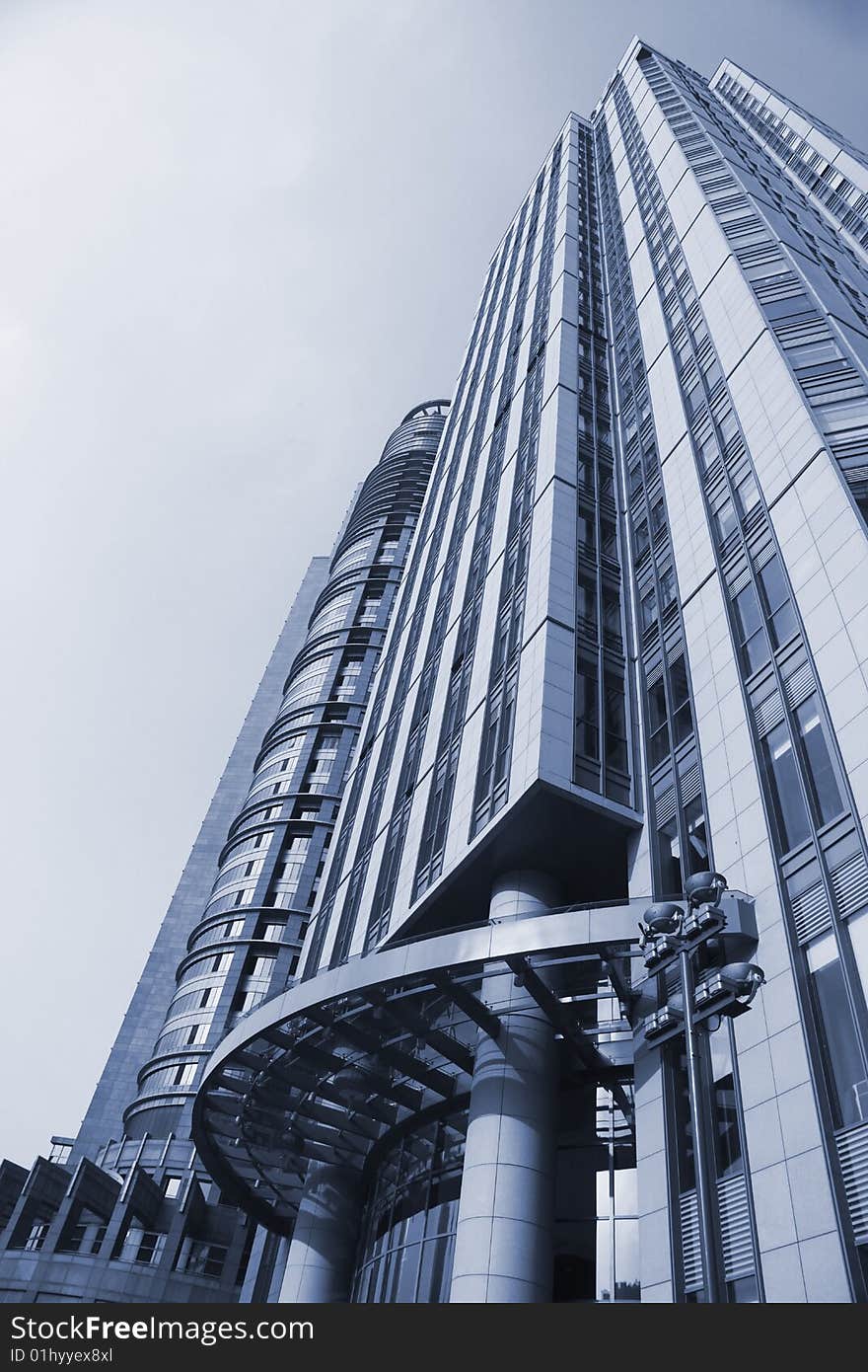 The modern building of the lujiazui financial centre in shanghai china.