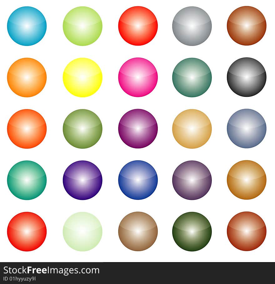 Vector illustration colour web buttons. Vector illustration colour web buttons