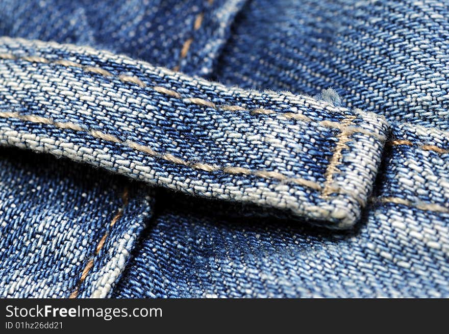 Various details from a pair of jeans