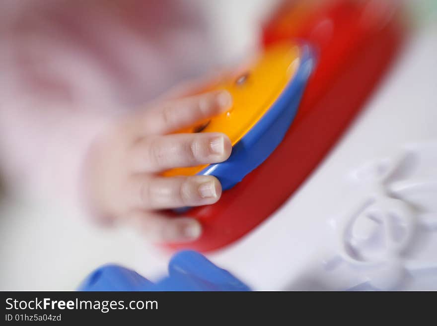 Playful infant hand