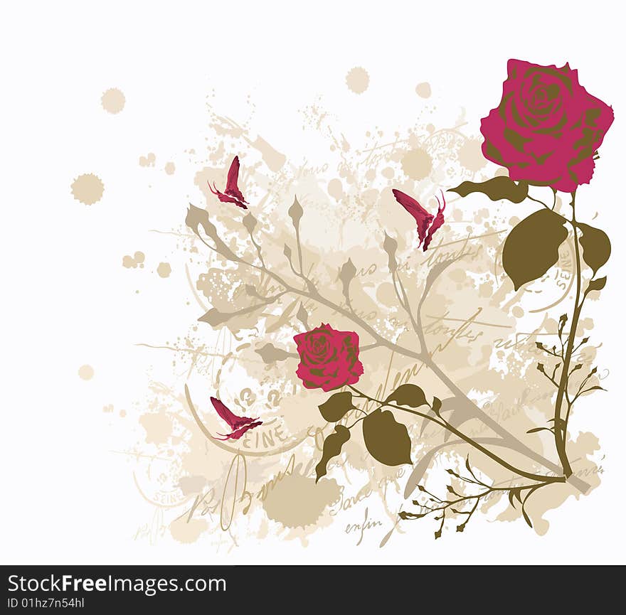 Illustration of a floral background. Illustration of a floral background