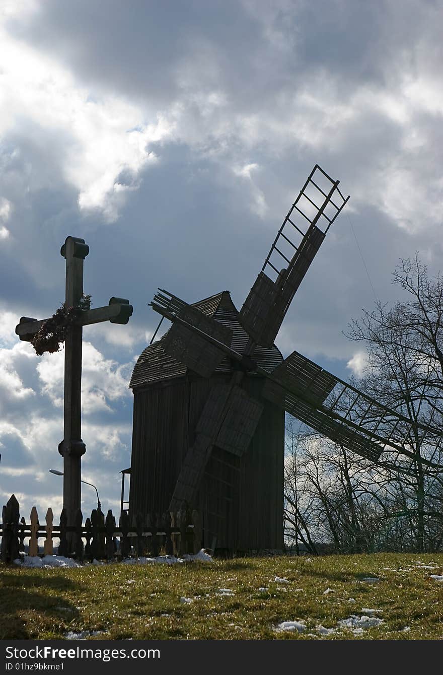 Windmill and cross