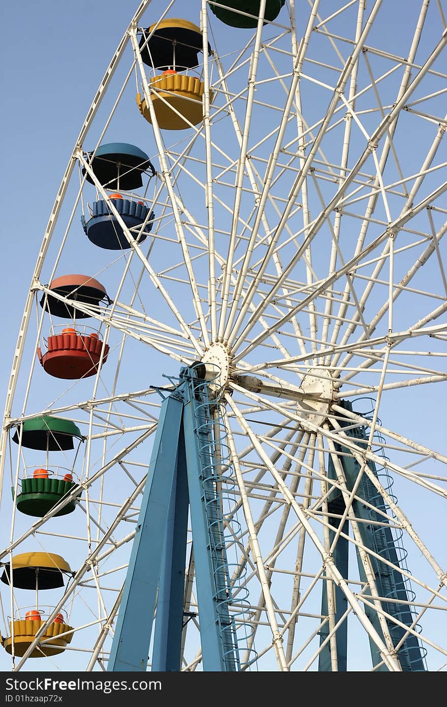 Enormous big wheel in park. Enormous big wheel in park