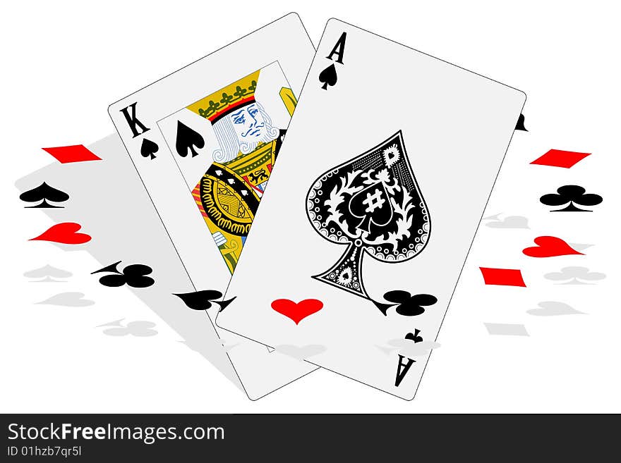 Set of playing cards. To see similar please visit my gallery.