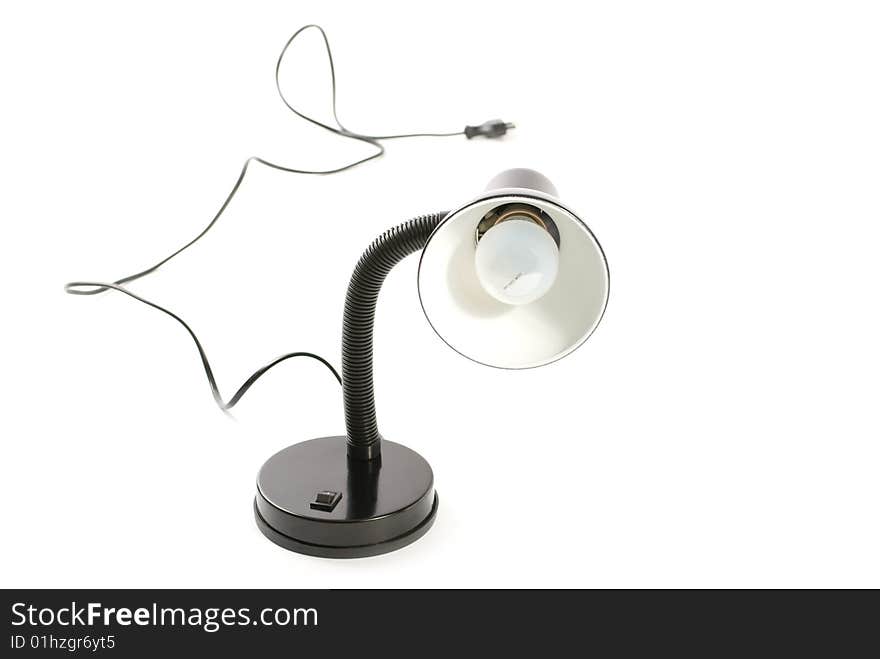 Black lamp isolated on white background