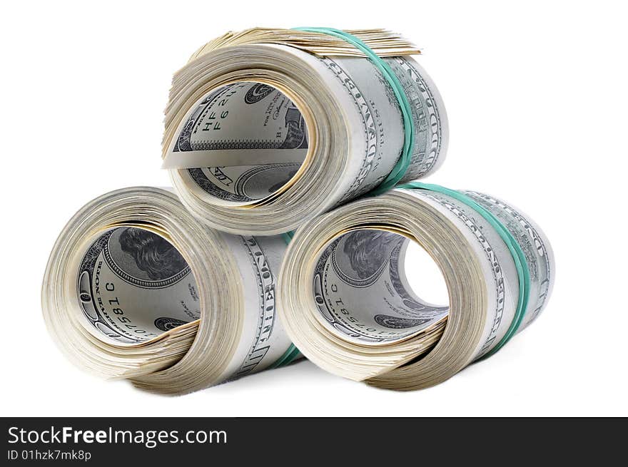 Closeup image of money , lots of 100 US dollar bills. Closeup image of money , lots of 100 US dollar bills