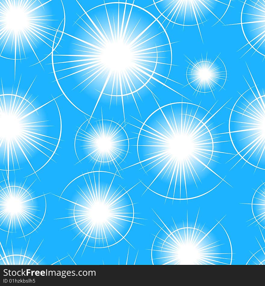 Vector illustration of Seamless Blue Flare Pattern