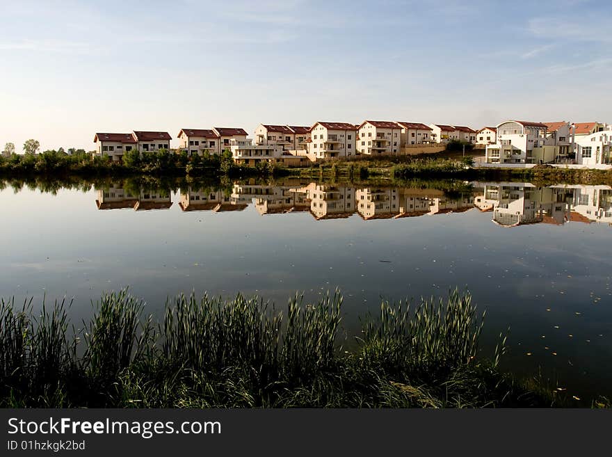 Houses reflection